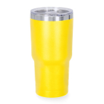 Gobelet isotherme en acier inoxydable couvercle doseur de 530 ml couleur jaune première vue