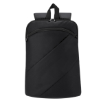 Sac à dos en PU ordinateur de 15” et 2 poches frontales invisibles couleur noir première vue