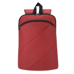 Sac à dos en PU ordinateur de 15” et 2 poches frontales invisibles couleur rouge première vue