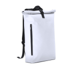 Sac à dos roll-top en polyuréthane doux au toucher ordinateur 15” couleur blanc première vue