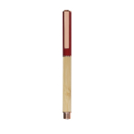 Roller en bambou et aluminium finitions dorées roses et encre bleue couleur rouge première vue
