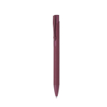 Stylo en aluminium mécanisme à poussoir, finition mate et encre bleue couleur bordeaux première vue