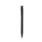 Stylo en aluminium mécanisme à poussoir, finition mate et encre bleue couleur noir première vue