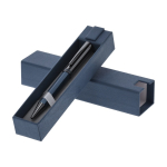 Stylo acier inoxydable, manche au design hexagonal et encre bleue cinquième vue