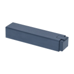 Stylo acier inoxydable, manche au design hexagonal et encre bleue sixième vue