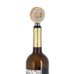 Bouchon pour bouteilles en bois, forme cercle, ouvre-bouteille intégré sixième vue
