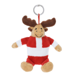 Porte-clés de Noël en peluche en forme de renne personnalisable couleur rouge première vue