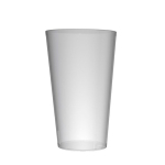 Gobelet en plastique sans BPA transparent avec bords de 500 ml couleur translucide