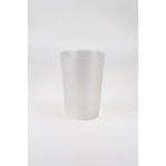 Gobelet en plastique sans BPA transparent avec bords de 500 ml couleur translucide
