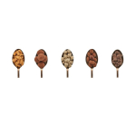 Couronne de Noël avec 5 types de douceurs au chocolat et fruits secs couleur mélange de saveurs sixième vue