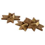 Triangle de 3 chocolats de caramel doré en forme d'étoile couleur blanc