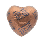 Chocolat en forme de cœur avec emballage individuel personnalisable 5g couleur bronze