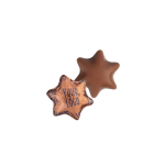 Chocolat en forme d'étoile, emballage individuel personnalisable 4g couleur bronze