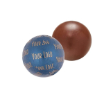 Chocolat en forme de boule avec emballage individuel avec logo 30g couleur bleu