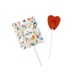 Sucette originale en forme de cœur avec emballage personnalisable couleur fraise