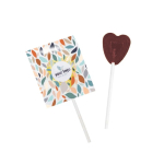 Sucette originale en forme de cœur avec emballage personnalisable couleur cerise