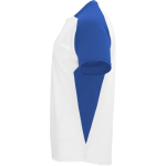 T-shirt de sport polyester unisexe de style bicolore 140 g/m² Roly couleur bleu roi vue latérale