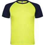 T-shirt de sport manches courtes unisexe polyester 140 g/m² Roly couleur jaune fluorescent