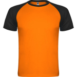 T-shirt de sport manches courtes unisexe polyester 140 g/m² Roly couleur orange fluorescent