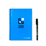 Carnet réutilisable couverture souple stylo-feutre A5 pages blanches avec zone d'impression