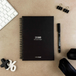 Cahier réutilisable A5 avec numérisation InfiniteBook encre noire couleur noir vue d'ambiance