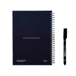 Cahier réutilisable A5 avec numérisation InfiniteBook encre noire couleur bleu marine deuxième vue