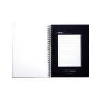 Cahier réutilisable A5 avec numérisation InfiniteBook encre noire couleur bleu marine troisième vue