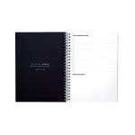 Cahier réutilisable A5 avec numérisation InfiniteBook encre noire couleur bleu marine quatrième vue
