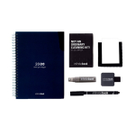 Cahier réutilisable A5 avec numérisation InfiniteBook encre noire couleur bleu marine sixième vue