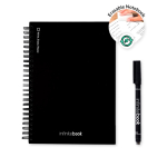 Carnet InfiniteBook A5, fabriqué en Europe, encre noire couleur noir cinquième vue