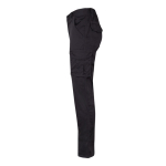 Pantalon multi-poches unisexe en coton et polyester 240 g/m² Velilla couleur noir troisième vue