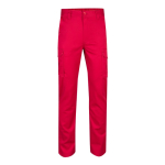Pantalon multi-poches unisexe en coton et polyester 240 g/m² Velilla couleur rouge deuxième vue