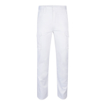 Pantalon multi-poches unisexe en coton et polyester 240 g/m² Velilla couleur blanc deuxième vue