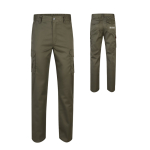 Pantalon multi-poches unisexe en coton et polyester 240 g/m² Velilla avec zone d'impression
