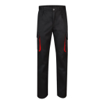 Pantalon de travail en sergé en polyester et coton 200 g/m² Velilla couleur rouge deuxième vue