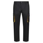 Pantalon de travail en sergé en polyester et coton 200 g/m² Velilla couleur jaune deuxième vue