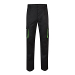 Pantalon de travail en sergé en polyester et coton 200 g/m² Velilla couleur vert deuxième vue