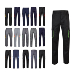 Pantalon de travail en sergé en polyester et coton 200 g/m² Velilla diverses couleurs