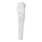 Pantalon de travail unisexe avec poches 290 g/m² Velilla couleur blanc quatrième vue