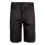 Bermuda extensible avec poches en coton et polyester 240 g/m² Velilla couleur noir deuxième vue