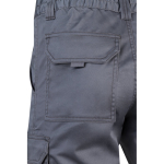 Bermuda extensible avec poches en coton et polyester 240 g/m² Velilla couleur gris sixième vue