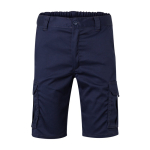 Bermuda extensible avec poches en coton et polyester 240 g/m² Velilla couleur bleu marine deuxième vue
