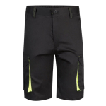 Bermuda de travail extensible en coton et polyester 240 g/m² Velilla couleur jaune deuxième vue