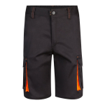 Bermuda de travail extensible en coton et polyester 240 g/m² Velilla couleur orange deuxième vue