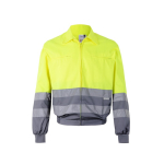 Veste de travail extra large en polyester et coton 210 g/m² Velilla couleur gris deuxième vue