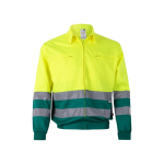 Veste de travail extra large en polyester et coton 210 g/m² Velilla couleur vert deuxième vue
