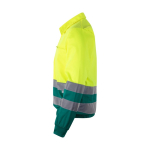Veste de travail extra large en polyester et coton 210 g/m² Velilla couleur vert troisième vue