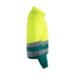 Veste de travail extra large en polyester et coton 210 g/m² Velilla couleur vert quatrième vue