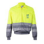 Veste de travail extra large en polyester et coton 210 g/m² Velilla avec zone d'impression
