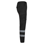 Pantalon de travail unisexe avec éléments réfléchissants 240 g/m² Velilla couleur noir quatrième vue